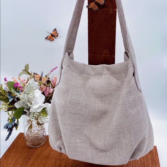 Linen Polyester handbag/ diaper bag - Picture 4 of 8